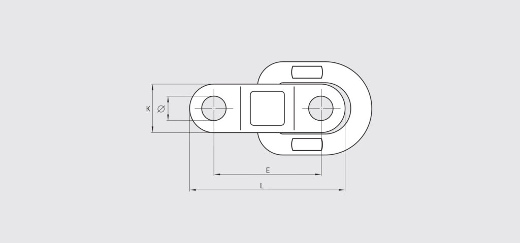 Technische Zeichnung – Ring mit Anschraubplatte GK8